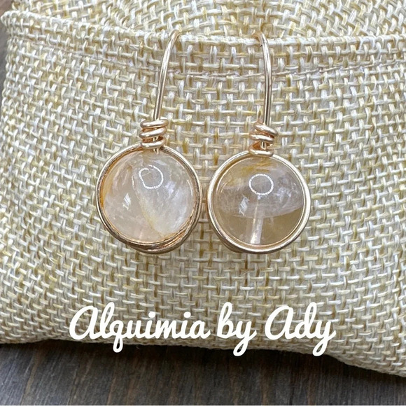 Alquimia Gold and Yellow Earrings - Picture 1 of 5